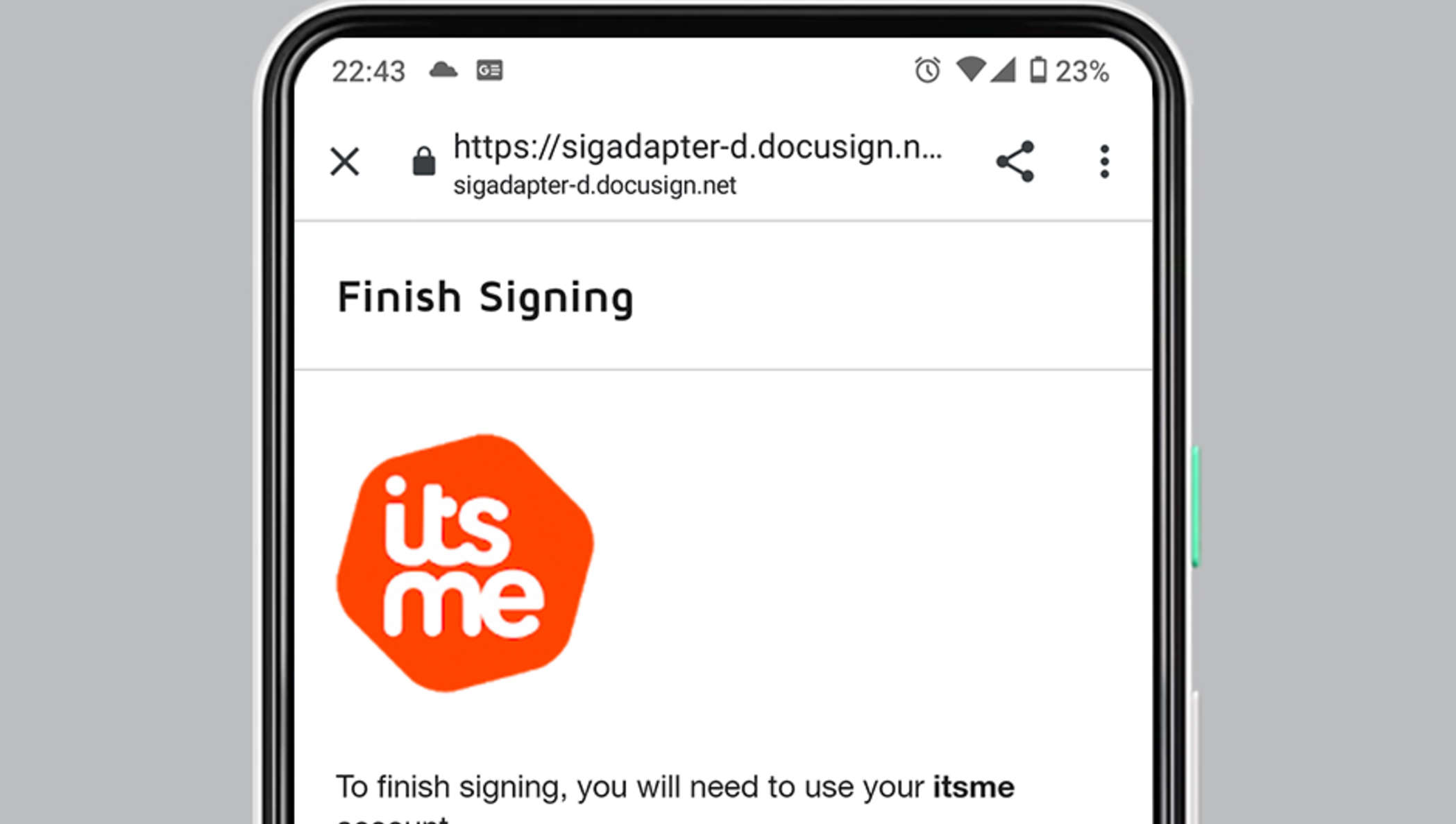 itsme® Sign experience
