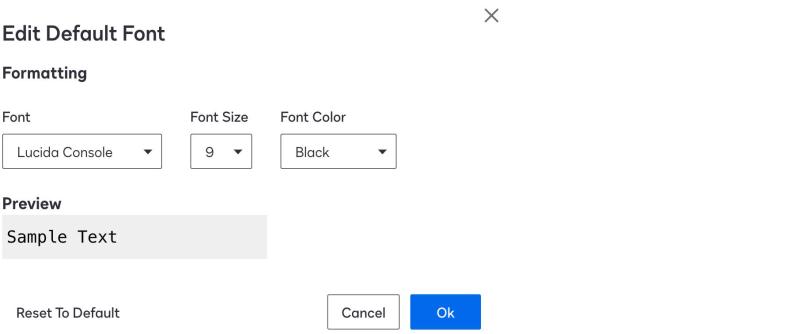 Selecting default fonts