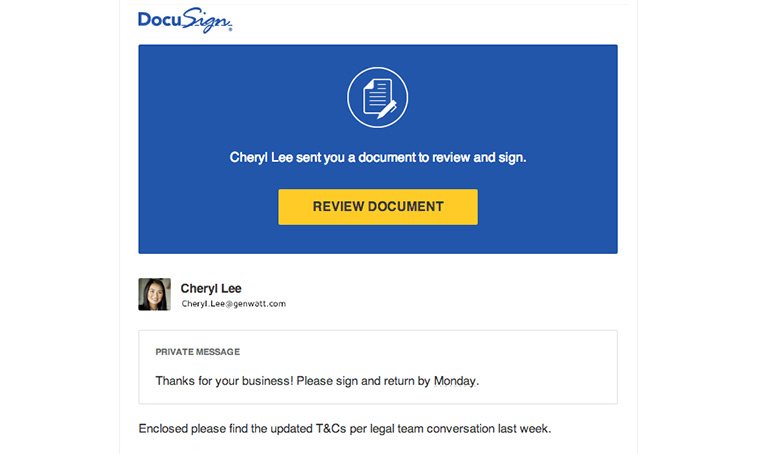 Online unterschrift erstellen mit DocuSign