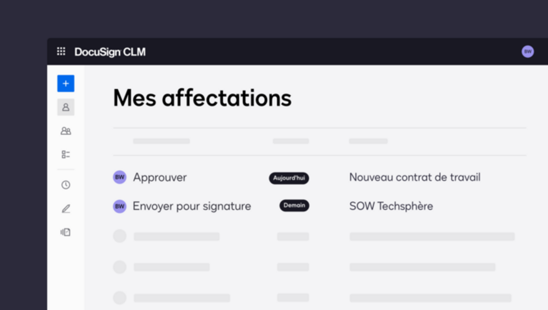 Image d’un dashboard d’un outil de gestion des contrats